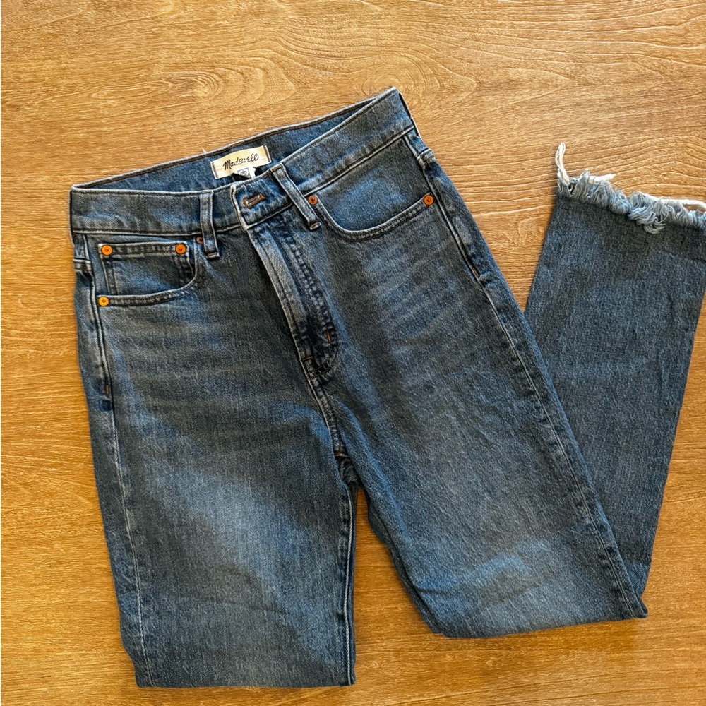 Madewell Medium Blue Straight Leg Jeans